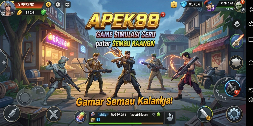 Screenshot APEK88 menampilkan gameplay simulasi yang seru dan interaktif.