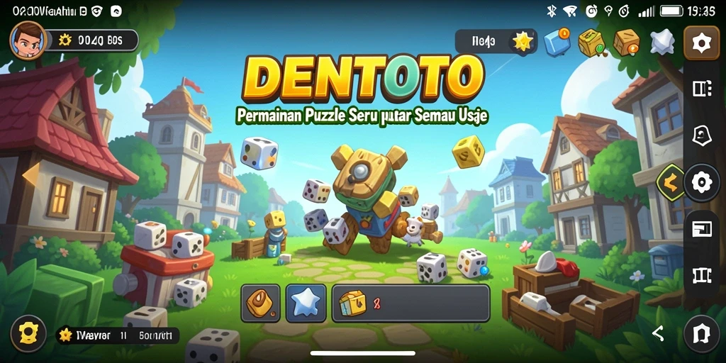 Screenshot DENTOTO menampilkan gameplay Puzzle yang menarik dan menantang.