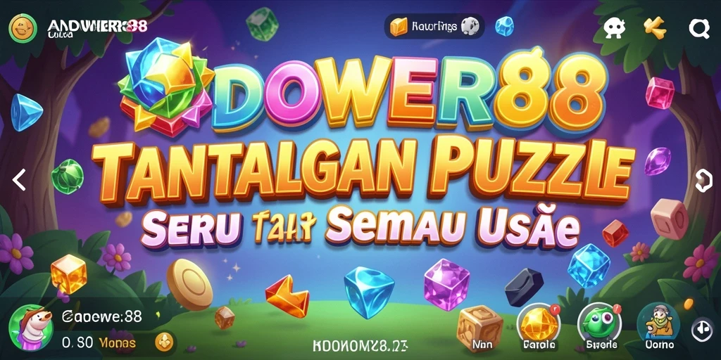 Screenshot utama menampilkan gameplay menantang DOWER88.