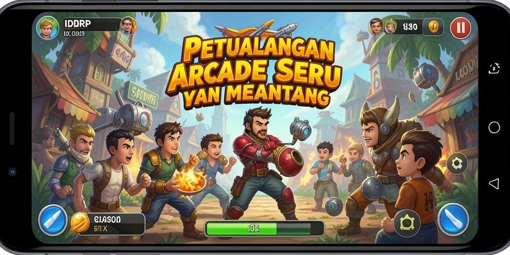 Tangkapan layar IDRRP menampilkan aksi menegangkan dalam petualangan Arcade.
