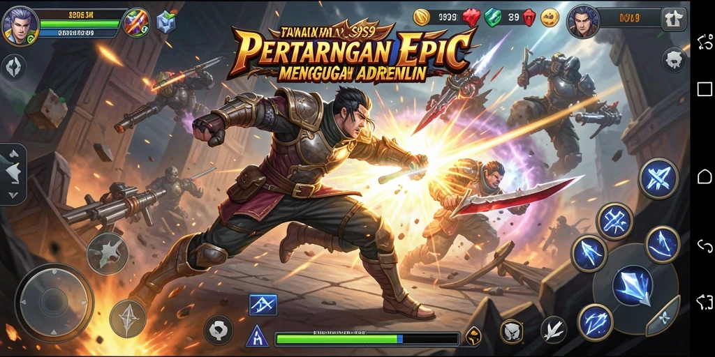 Screenshot S9S9 yang menunjukkan aksi pertarungan mendebarkan.