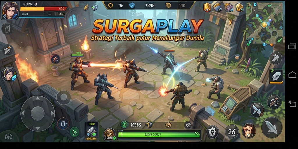 Menampilkan gameplay seru dari SURGAPLAY dengan taktik yang mendebarkan.